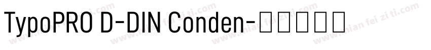 TypoPRO D-DIN Conden字体转换